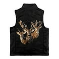 thumbnail image 2 of Xoenoiee Deer Print Toddler Boys' Polar Fleece Vest, Stand Collar Sleeveless Zipper Jacket for Warm Winter Outerwear, Size 5-6 Years, 2 of 7