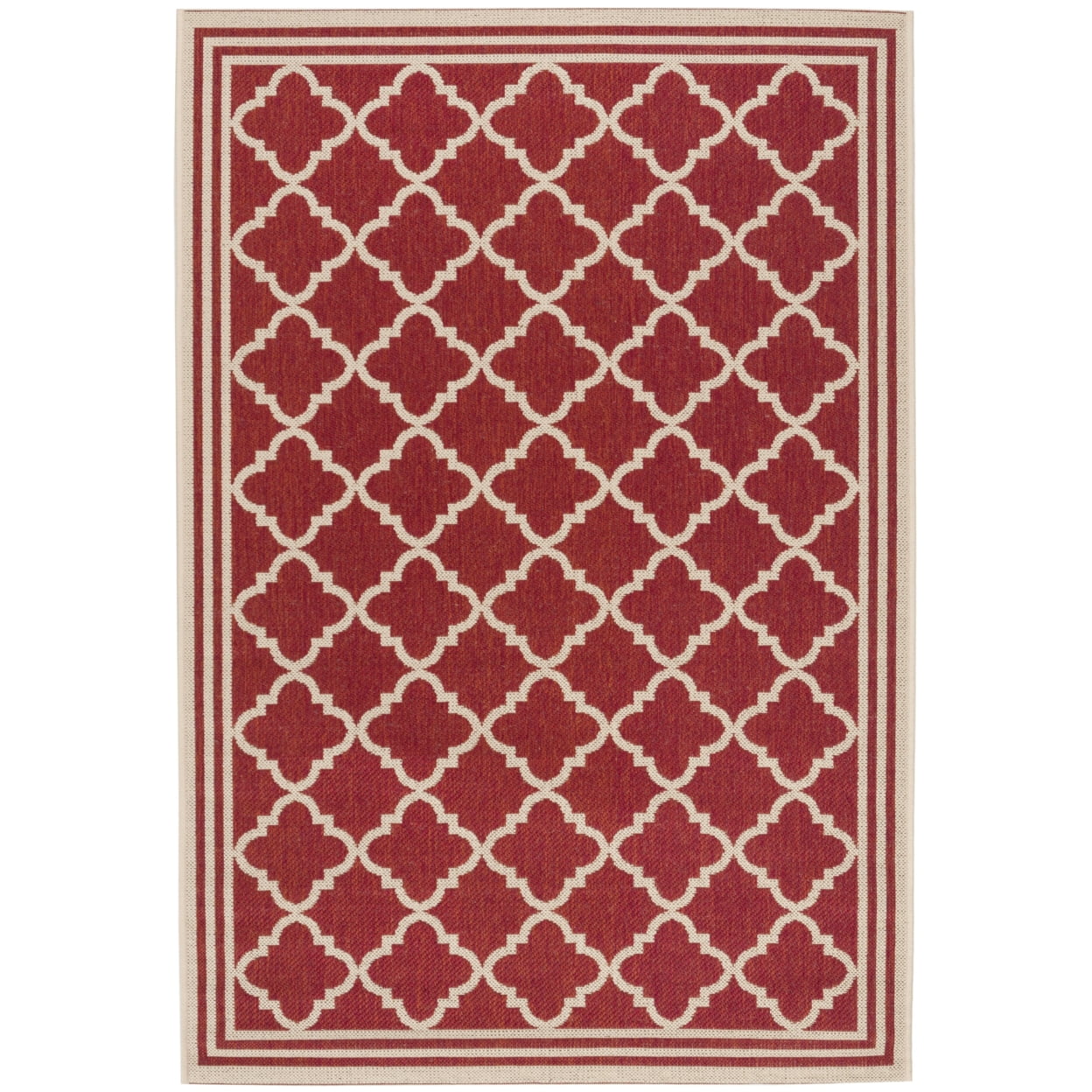 SAFAVIEH Beach House Nima Trellis Indoor/Outdoor Area Rug Red/Cream, 4