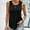 Black, variant on LADIGASU Women's Solid Color V-Neck Sleeveless Casual Blouses Tank