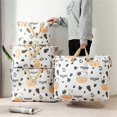 thumbnail image 5 of Oversized Storage Bags Capacity Organizer With Reinforced Handles Fold And Move Quilt Blanket Organizer Closet Organizer And Box For Quilt Blanket Bedding Storage Case,A,Linen, 5 of 7