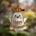 thumbnail image 3 of Halloween Sun Catcher, 8 Inches Cute Ghost Suncatcher for Window Hanging Decoration Stains Glass Creates Indoor Rainbows Light Refraction for Family Art Wall Decor(E), 3 of 8