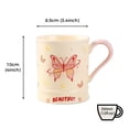 thumbnail image 2 of Butterfly Tasse à Café en Céramique 12oz, Durable et Élégante, Rouge, 2 of 5