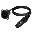 thumbnail image 1 of 4Pin Type XLR Panel Mount Chassis to Female Connector XLR 5 meters, 1 of 5