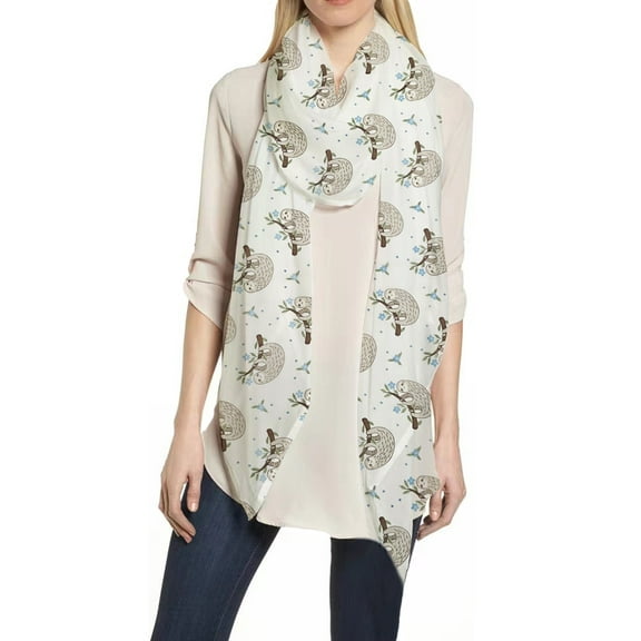 Sloth Animal Print Women's Lightweight Scarf Shawl Wrap