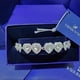thumbnail image 3 of SET CONJUNTO ARIANA GRANDE CORAZONES SWAROVSKI COLLAR PULSERA ARETES PLATEADO ACCESORIOS MUJER, 3 of 5