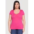 thumbnail image 2 of Womens Plus Size Basic V Neck T Shirt, 2 of 5