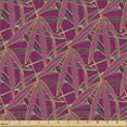 thumbnail image 2 of Ambesonne Botanical Fabric by the Yard Upholstery, Branches Exotic Nature, 2 Yards, Dark Magenta Amber, 2 of 5