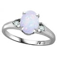 thumbnail image 2 of Star K � Oval 8x6 Genuine Opal Love Promise Ring, 2 of 9