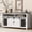 White, variant on Oufan Farmhouse Sideboard with Sliding Barn Door & Mesh Panels, Wooden Buffet with Open Storage, Kitchen Cabinet for Living Room, Kitchen
