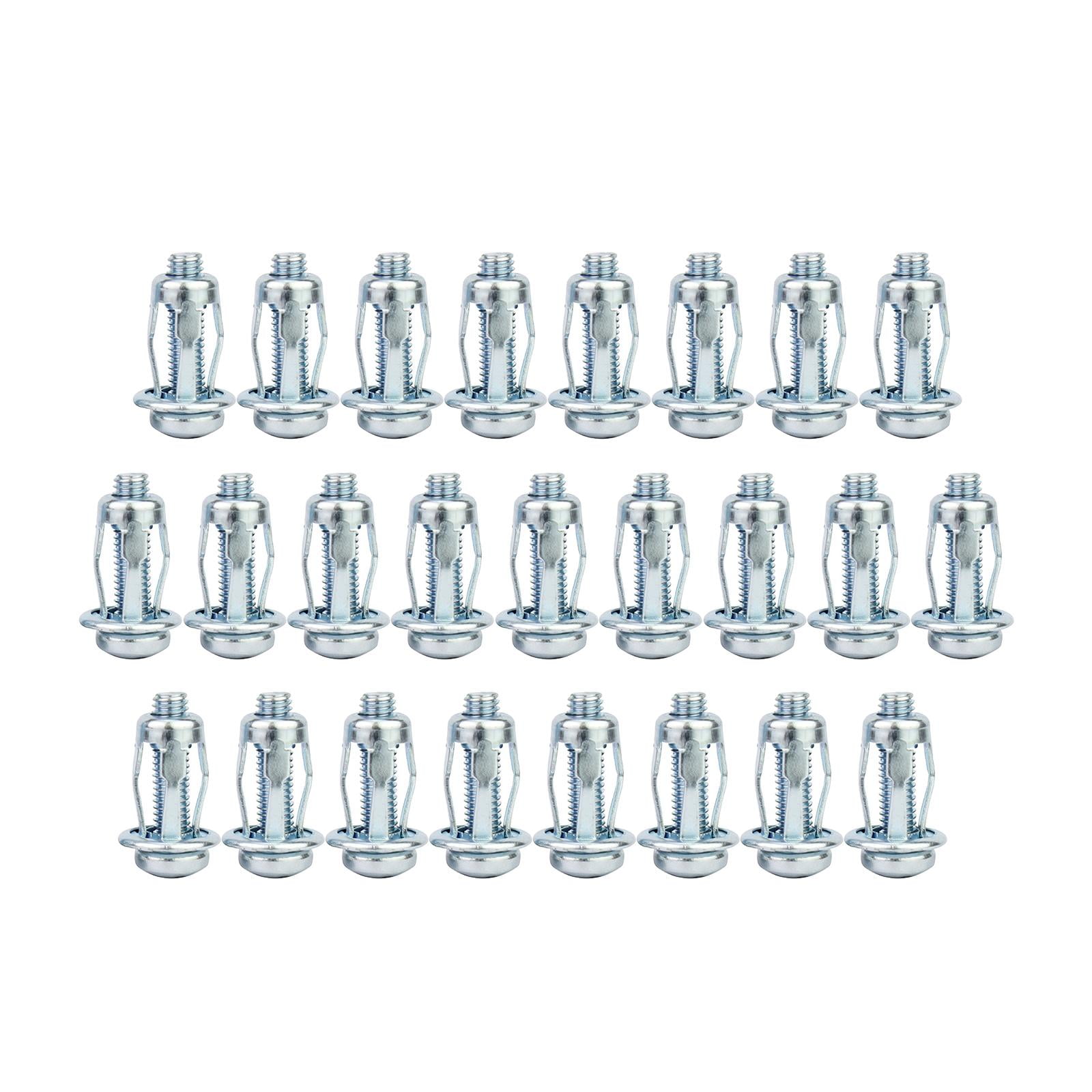 Colaxi 2x25 Pieces Jack Nuts for Metal Dowels for Fixing Picture Curtain Installation 6x25