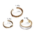 thumbnail image 4 of KAKOWELY 3Pcs All-match Finger Rings Premium Finger Decorative Ring Simple Finger Jewelry,0.79X"X0.79"X0.39", 4 of 5