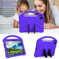 thumbnail image 5 of Kids Case for iPad Air 11 Inch 2024 / iPad Pro 11 Inch 5th Generation 2024 with Kickstand/Handle Stand Lightweight Soft EVA Foam Shockproof Silicone Cover Boy Girl, Purple, 5 of 7