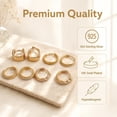 thumbnail image 4 of Small Gold Plated Hoop Earrings for Women 4 Set, Zircon Hypoallergenic Earrings Chunky Earrings with Silver Post, 4 of 10
