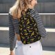 thumbnail image 5 of Balery Hohey Bee Golden Embroidery Mochila Clásica Impresa Básica para Viaje, Mochila Escolar Resistente al Agua, Mochila de Lona con Correas Ajustables-Small, 5 of 5