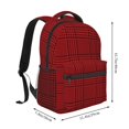 thumbnail image 2 of Fotbe Red Black Houndstooth Pattern Casual Backpack for School, Travel, and Outdoor Activities - Durable, Lightweight, and Comfortable, 2 of 5