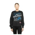thumbnail image 4 of Women's New Era Black Detroit Lions Oversized Throwback Mineral Wash Crew Neck Sweatshirt, 4 of 5