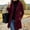 Wine, variant on Fengqque Women's Hooded Double Breasted Trench Coat Notch Lapel Mid Length Winter Coat for Women Long Sleeve Casual Fall Outerwear with Side Hand Pockets Multi Colors