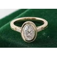 thumbnail image 4 of 3Ct Bezel Set Oval Cut Lab Created Diamond Women's Engagement Ring 14K Yellow Gold Plated Silver, 4 of 4