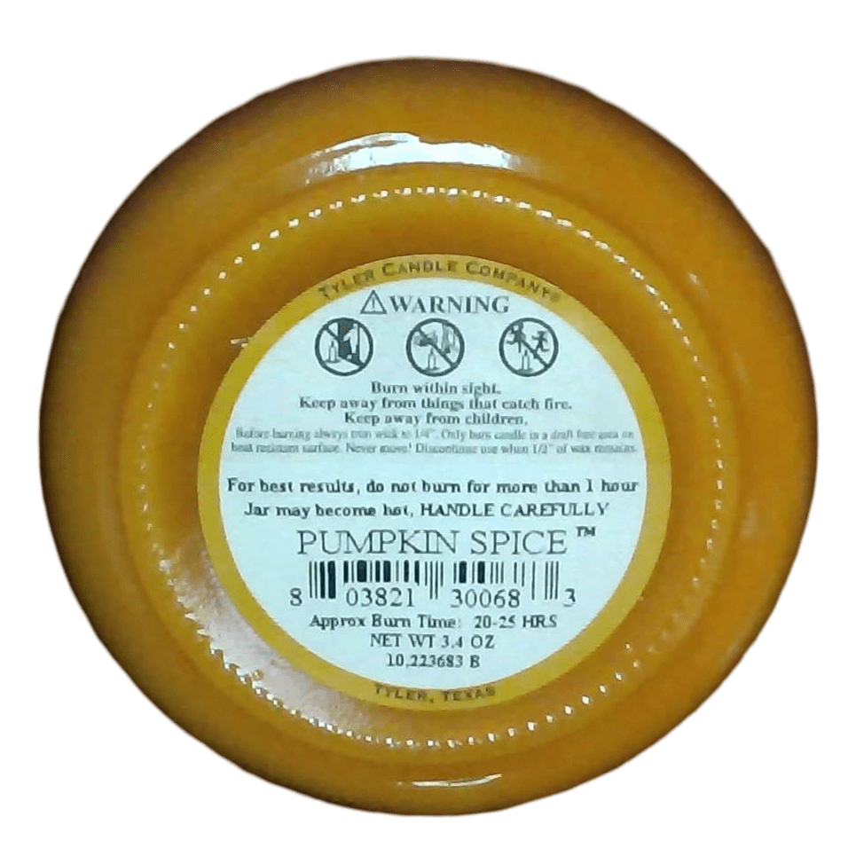 (4 pack) Tyler Candle Company - Pumpkin Spice - 3.4oz jar candle