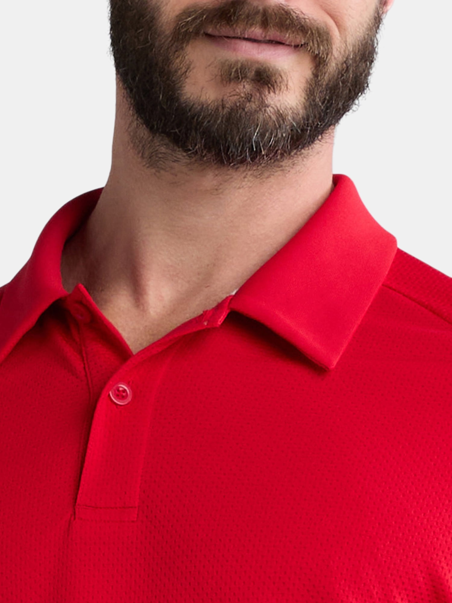 Athletic Works Men's and Big and Tall Men's Active Mesh Polo Shirt, Size XS-5XL