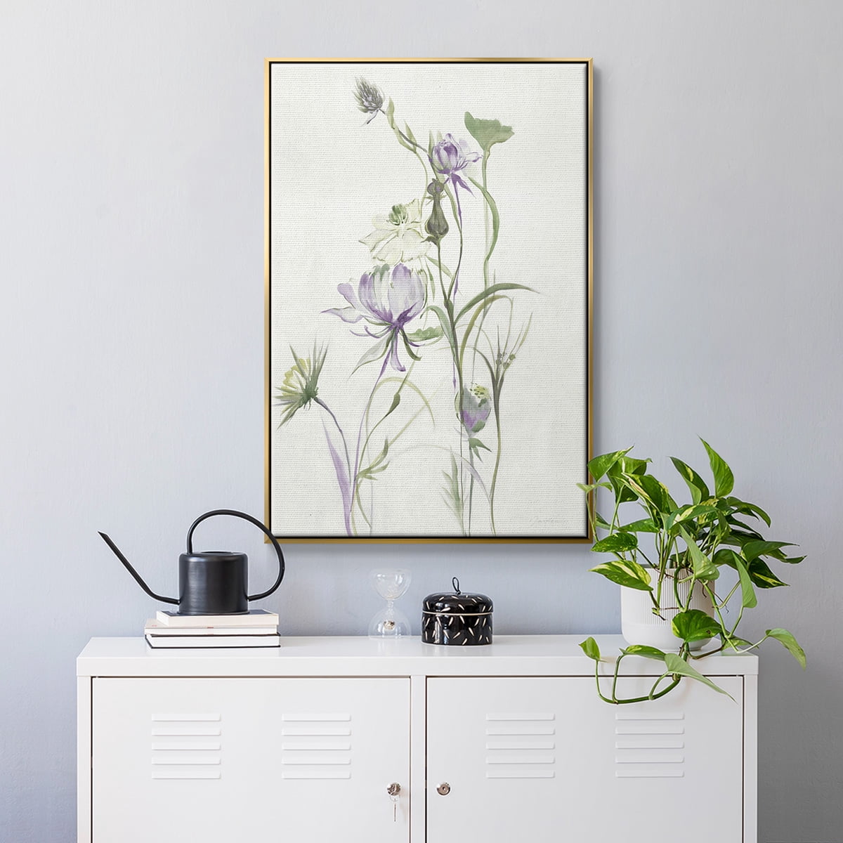 Late Summer Wildflowers II V30 Framed Premium Gallery Wrapped Canvas - Ready to Hang
