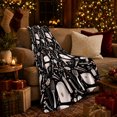 thumbnail image 3 of Rose Gold Hair Stylist Tools on Black Background in Chic Salon Pattern Style for Hairstylists, Beauty Tools Scene, Cozy Flannel Blanket for Bedroom and Office, Birthday Gift, Glam Home Decor, 3 of 9