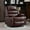 PU Coffee, variant on 360° Manual Swivel Recliner Chair with 3‑Position Recline, Overstuffed Wide Single Lounge Chair with 2 Cup Holders & 2 Side Pockets, PU Fabric