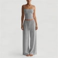 thumbnail image 5 of ZUKMRJPC Two Piece Sets for Women Spaghetti Straps Sleeveless Camisole Shirts Baggy Wide Leg Sweatpants Tracksuit Casual Gym Workout Sets, 5 of 8