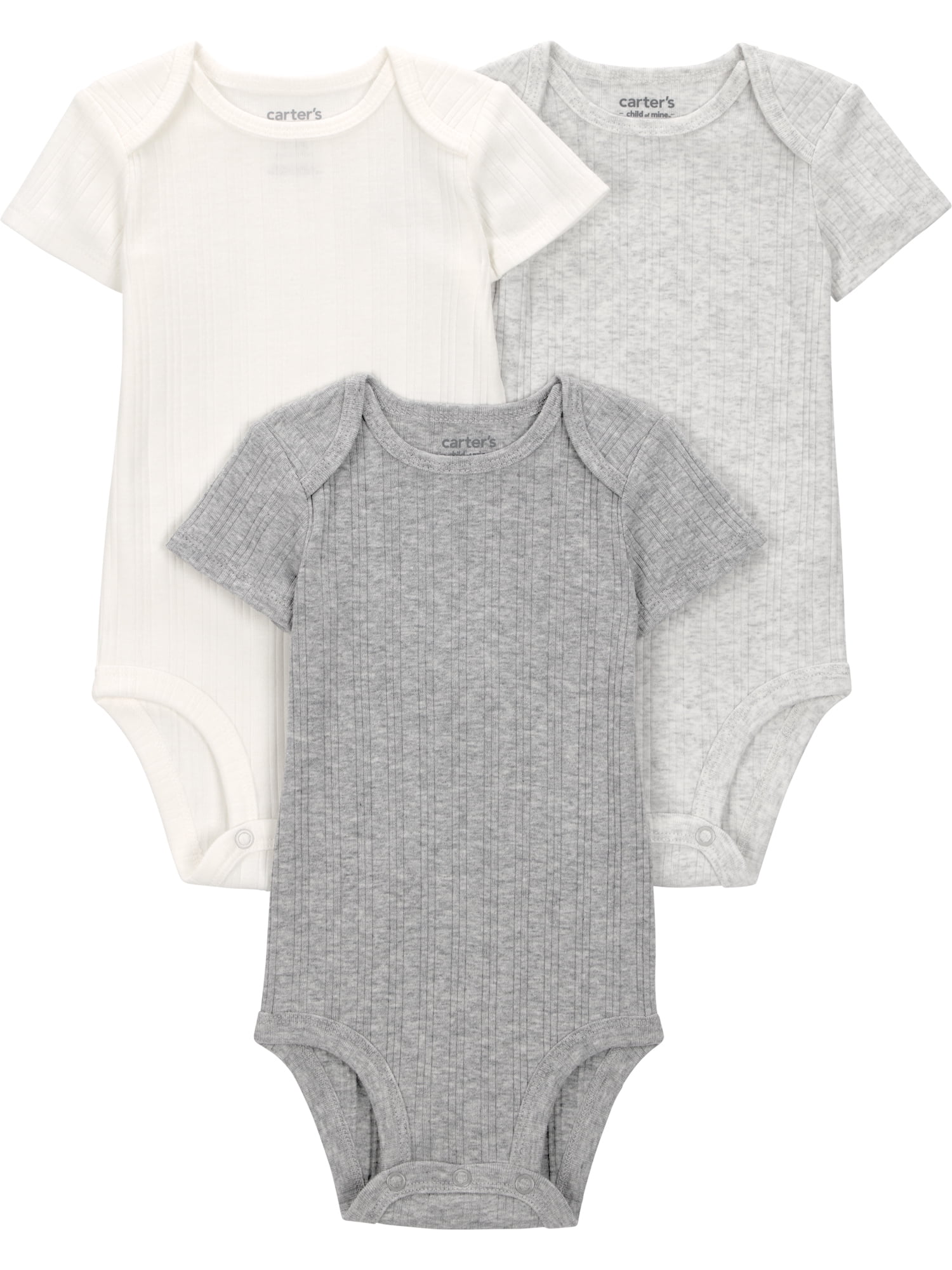Carter's Child of Mine Baby Bodysuits, 6-Pack, Sizes Preemie-24