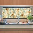 thumbnail image 2 of Fall Kitchen Curtains Valances and Tiers 3 Piece Set,Thanksgiving Watercolor Leaves Rod Pocket Short Kitchen Tier Curtain over Sink Window,Farmhouse Cafe Curtains for Kitchen Autumn Decor 36 Inch, 2 of 5