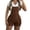 Brown, variant on JULMCOMO Corduroy Rompers for Women Adjustable Straps Casual Comfy Bib Overall Shorts Sleeveless Slim Fit Vintage Summer Jumpsuit with Pockets Brown 2XL