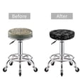 thumbnail image 4 of Salouo Turtle Pattern Bar Stool Cushion Cover, Round Crease-Resistant Stretchy Dustproof Stool Seat Slipcover for Bar Round Chair-13 inch, 4 of 6