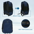 thumbnail image 7 of 20 inch Rolling Backpack, Adult Business Laptop Backpack with Wheels, Invisible Shoulder Strap Waterproof Backpack with Roller-Suitcase Travel Bag (Blue), 7 of 7