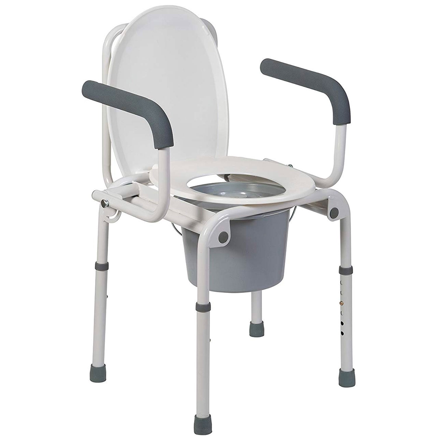 Commode Chair Folding Toilet Stainless Steel Toilet Pregnant Woman /Old Man/Disabled Person Potty chair