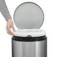 thumbnail image 5 of simplehuman 30 Liter / 8 Gallon Round Step Trash Can, Brushed Stainless Steel, 5 of 5