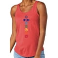 thumbnail image 1 of Women's 7 Colored Chakras Moisture-Wicking Relaxed Yoga Tank Top, XL Red Frost, 1 of 5