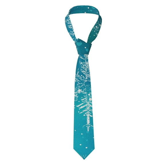 Fuzoiu Christmas Snow Print Men's Necktie,Business Necktie,Mens Ties for Business Wedding Graduation