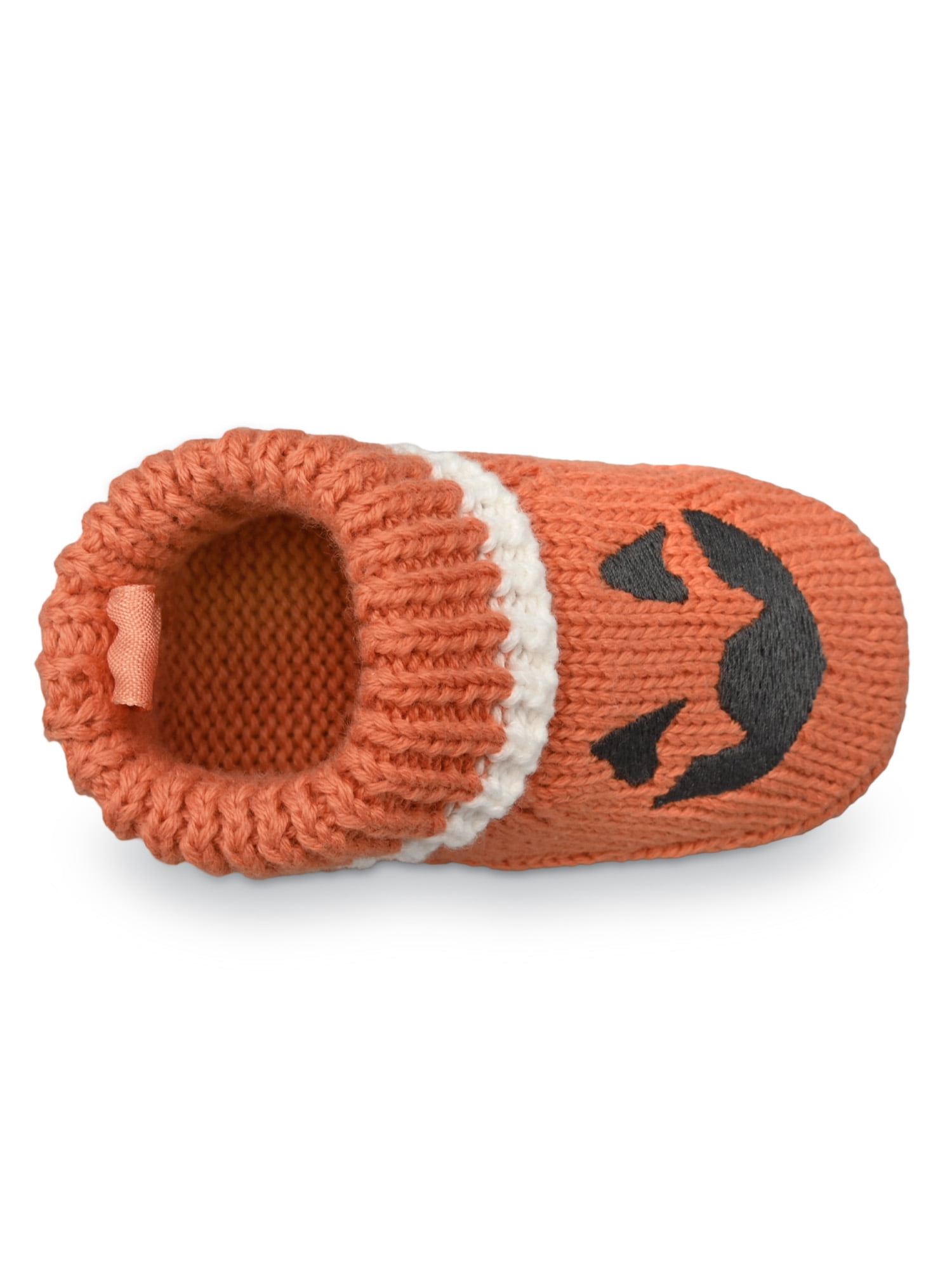 Carter's Child of Mine Infant Unisex Knit Pumpkin Graphic Booties, Sizes 0-6 Months