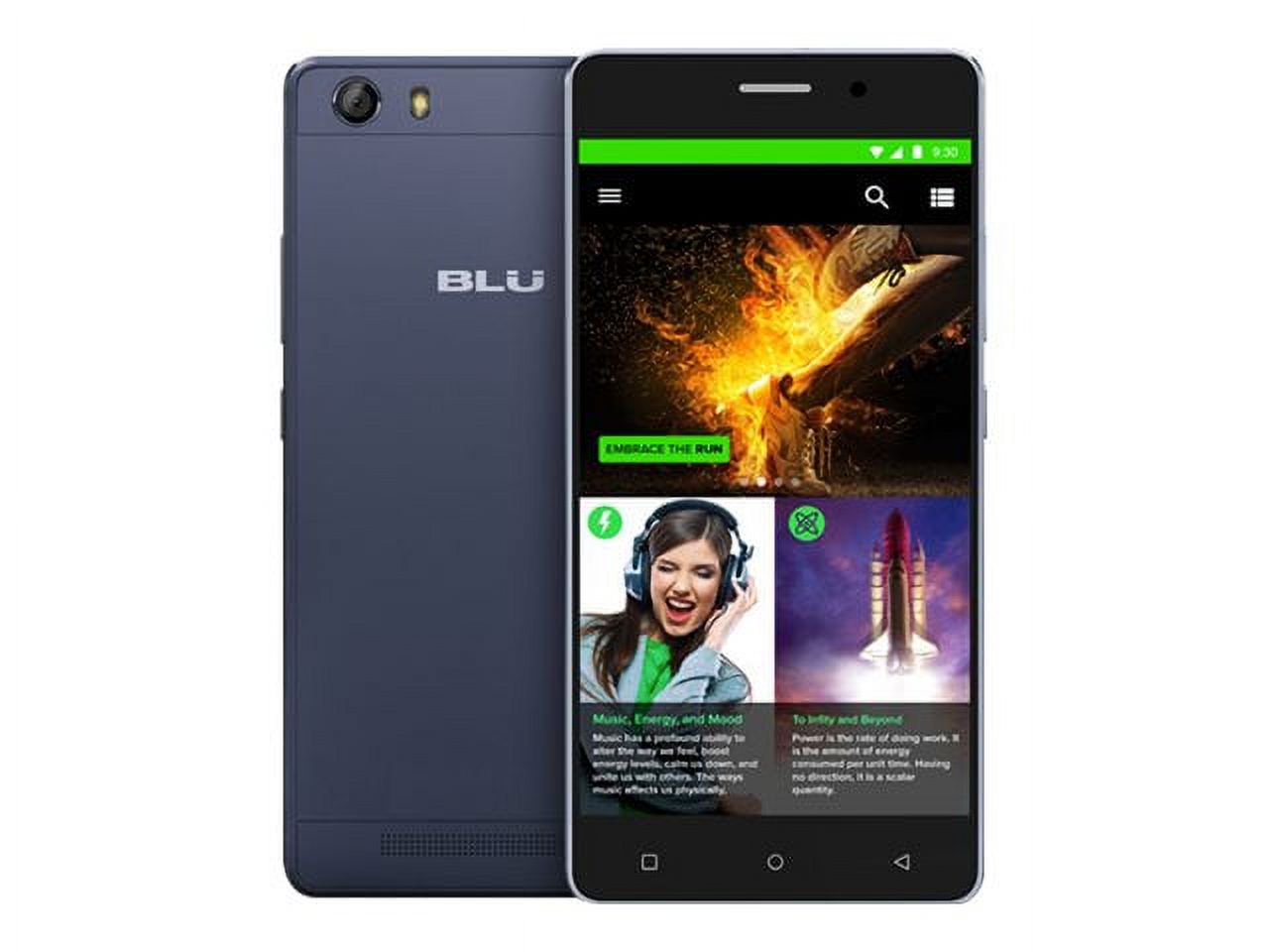 BLU Energy X LTE - 4G smartphone - dual-SIM - RAM 1 GB / Internal Memory 16 GB - microSD slot - LCD display - 5" - 1280 x 720 pixels - rear camera 8 MP - front camera 5 MP - black - image 3 of 8
