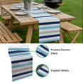 thumbnail image 5 of Blue Navy Striped Table Runner - 120 Inch Long, Kitchen Dining Table Runner Dresser Scarves, Simple Abstract Greyish Lines Art Farmhouse Decor for Coffee Tables Wedding Party Banquet, 5 of 8