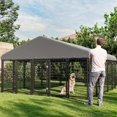 thumbnail image 7 of Outdoor Dog Kennel 120"x118", Large Metal Fence House with Roof, Feeding Door, Double Lock, 7 of 7
