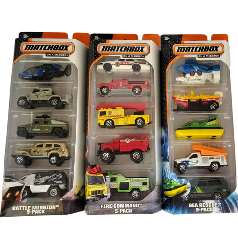 Matchbox Set of 15 Toy Cars and Trucks with 3 Themed 5-Packs of 1