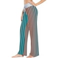 thumbnail image 2 of FREEAMG Women Pajama Pants Lounge Pants Long Stretch Comfy Sleepwear Gradient Stripe, 2 of 7