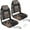C, variant on 2 Pack Boat Seats, High Back Folding Boat Seats - Fishing Boat Chairs With Thick Sponge Padding, Stainless Steel Screws & Fold-Down Design for Speedboat, Canoe, Sightseeing Boats