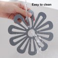 thumbnail image 4 of Farfi Insulation Pad Food Grade Heat Resistant TRP Flower Shaped Trivet Mat for Kitchen (Grey), 4 of 13