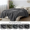thumbnail image 6 of PHF 100% Cotton Muslin Queen Blanket, 90" x 90", 4-Layer Lightweight and Breathable Blanket, Luxuriously Soft Gauze Blanket for Couch Bed, Greyish Black, 6 of 6