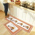 thumbnail image 5 of Kitchen Rug Mat Thanksgiving Truck Pumpkin Plaid, Set of 2, Anti-Fatigue Non-Skid Washable Kitchen Runner Rugs, Autumn Orange Soft Comfort Rug for Kitchen, Floor Home, Front of Sink, Laundry, 5 of 6