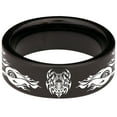 thumbnail image 4 of Motorcycle Tribal Biker Tungsten Carbide Ring, 4 of 6
