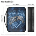 thumbnail image 5 of FKELYI Retro Blue Floral Turtle Print Bible Covers with Handle PU Leather Bible Case Church Bible Bag Book Cover Scripture Protector with Zipper Pocket for Prayer Outdoor Study, 5 of 6