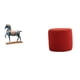 thumbnail image 1 of Escultura de caballo de pie para escritorio, sala de estar, estantería, decoración con reposapiés otomano redondo, taburete, asiento de banco, silla p, 1 of 8